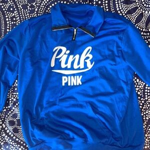Blue Pink Half Zip Sweatshirt